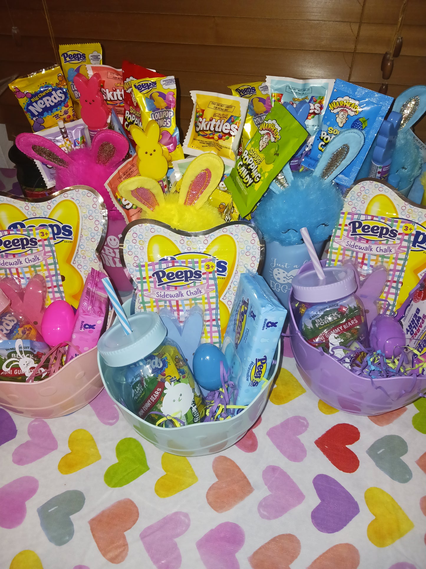 Peep basket/Fuzzy bunny toddler basket