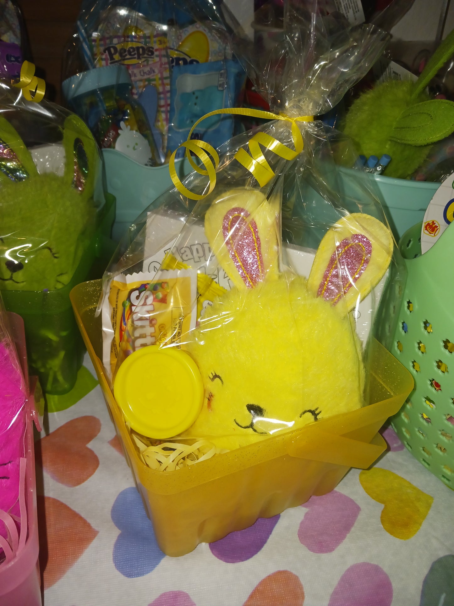 Peep basket/Fuzzy bunny toddler basket